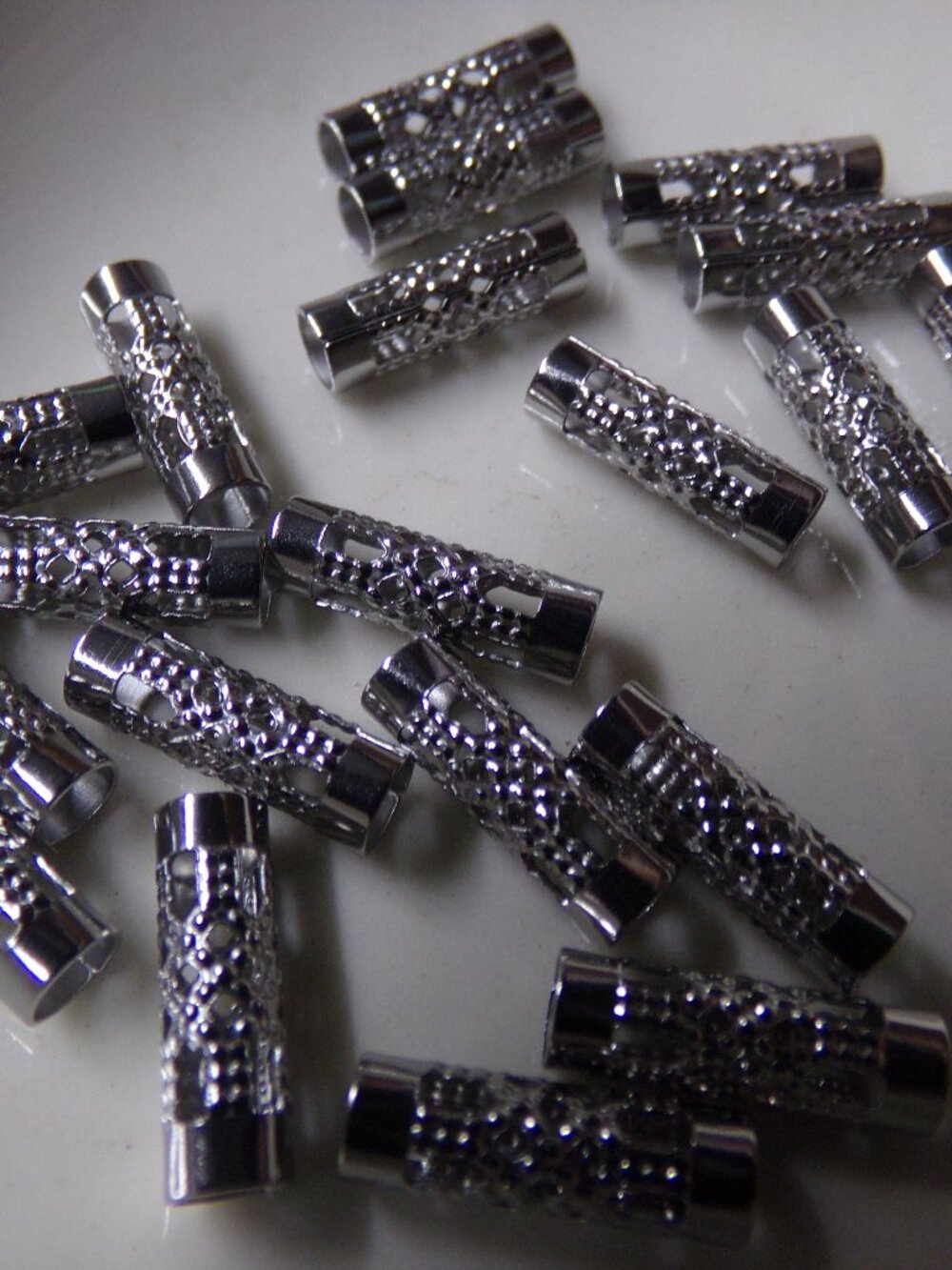 Stainless Steel Deco Tube Beads